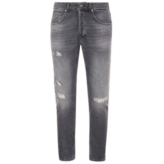 Dondup Chic Grey Dian Jeans with Distressed Detailing