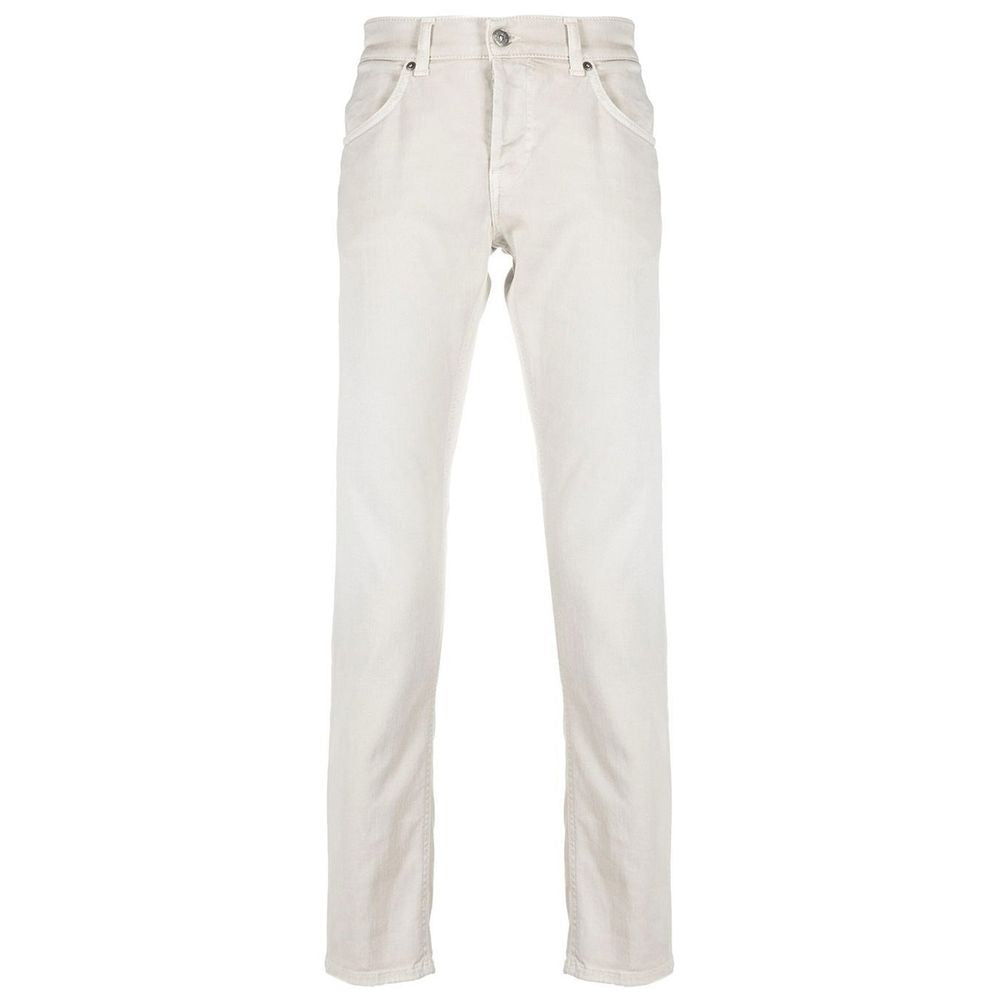 Dondup Cream-Colored Cotton Blend Trousers