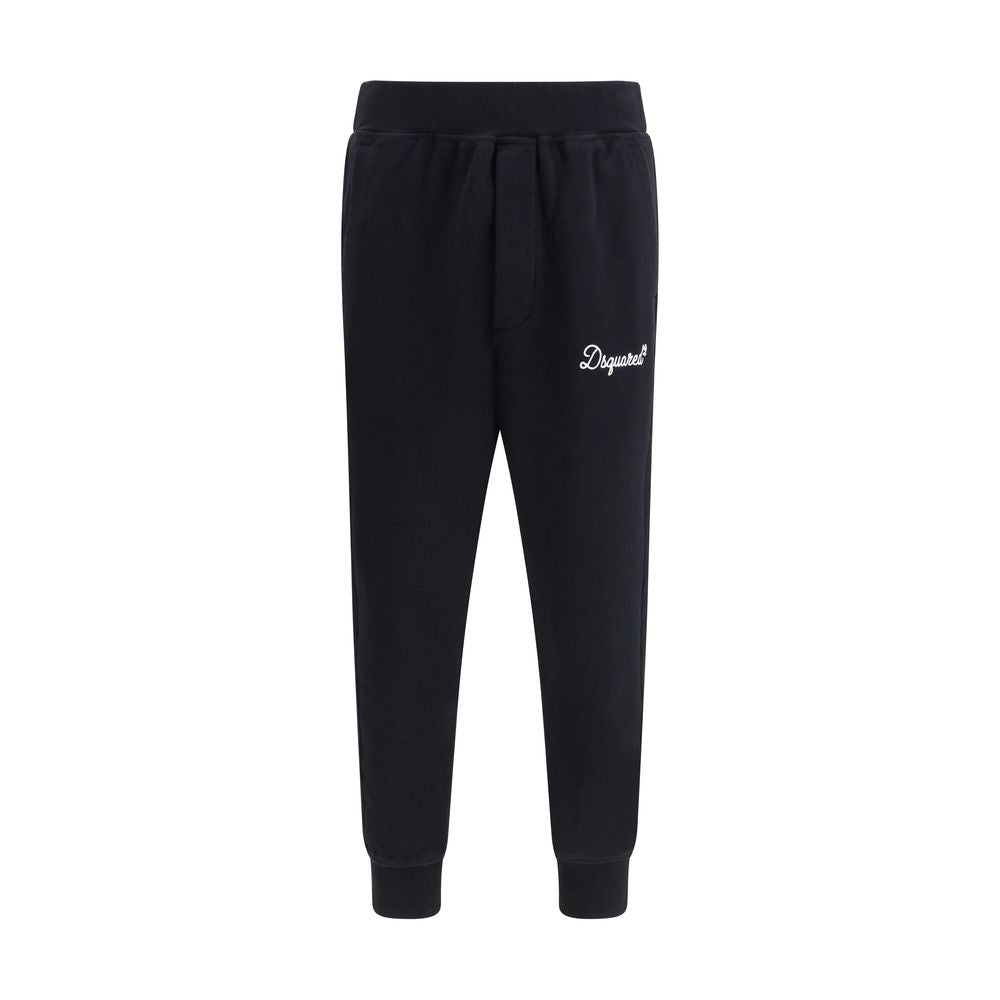 Dsquared² Black Cotton Joggers Workout Pants