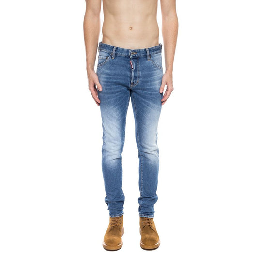 Dsquared² Blue Cotton Men's Distressed Jean