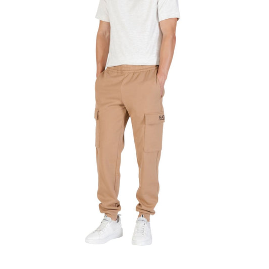EA7 Emporio Armani Beige Cotton Joggers Workout Pants
