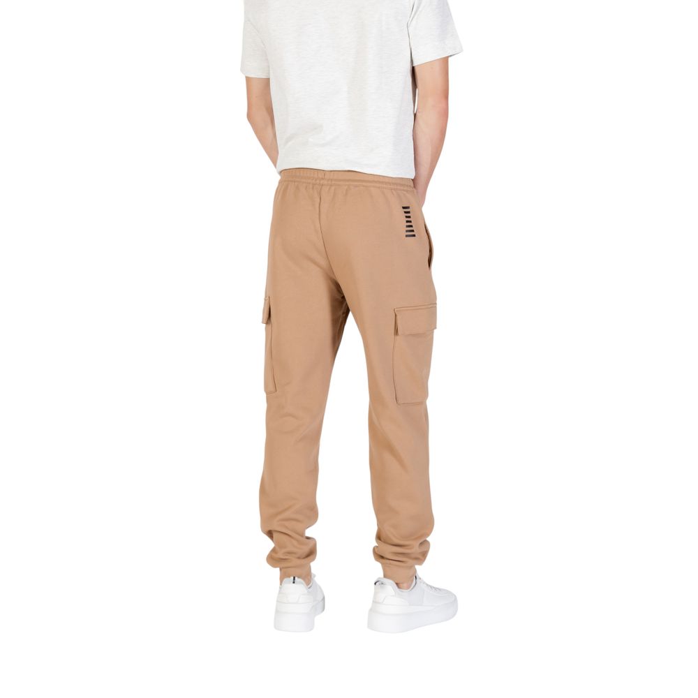 EA7 Emporio Armani Beige Cotton Joggers Workout Pants