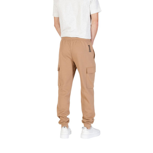 EA7 Emporio Armani Beige Cotton Joggers Workout Pants