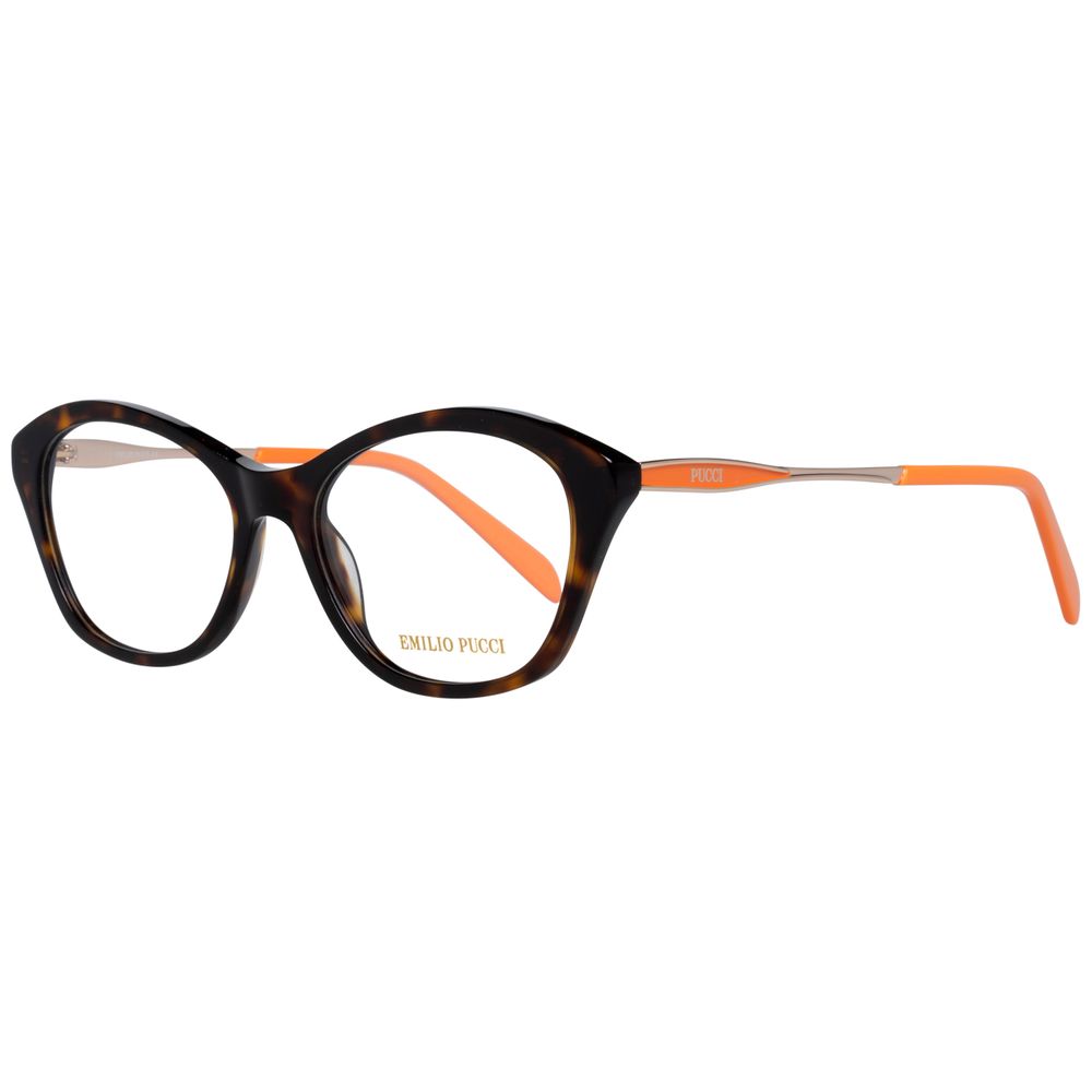 Emilio Pucci Brown Metal Glasses Frames