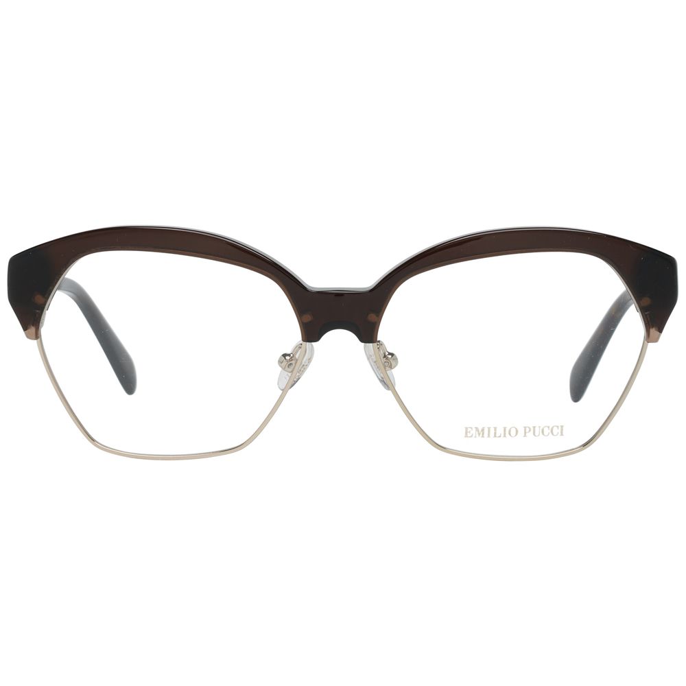Emilio Pucci Brown Metal Glasses Frames