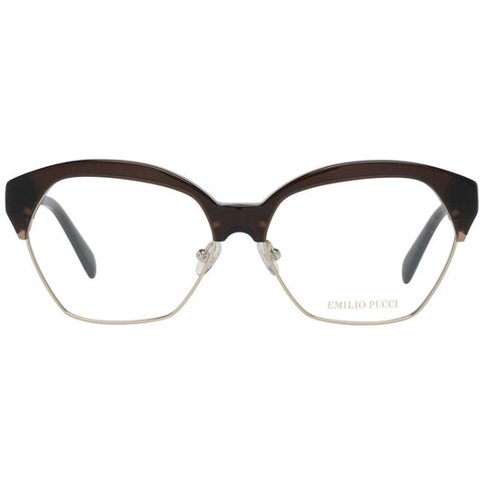 Emilio Pucci Brown Metal Glasses Frames
