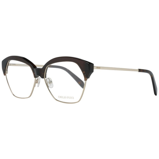 Emilio Pucci Brown Metal Glasses Frames