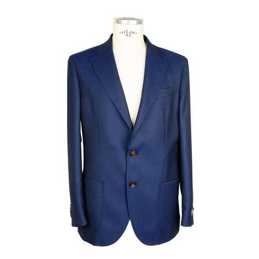 Emilio Romanelli Blue Wool Men's Blazer