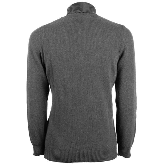 Emilio Romanelli Elegant Gray Cashmere Turtleneck Sweater