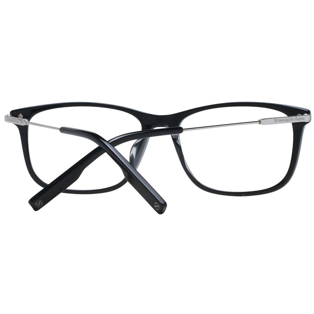 Ermenegildo Zegna Black Plastic Glasses Frames