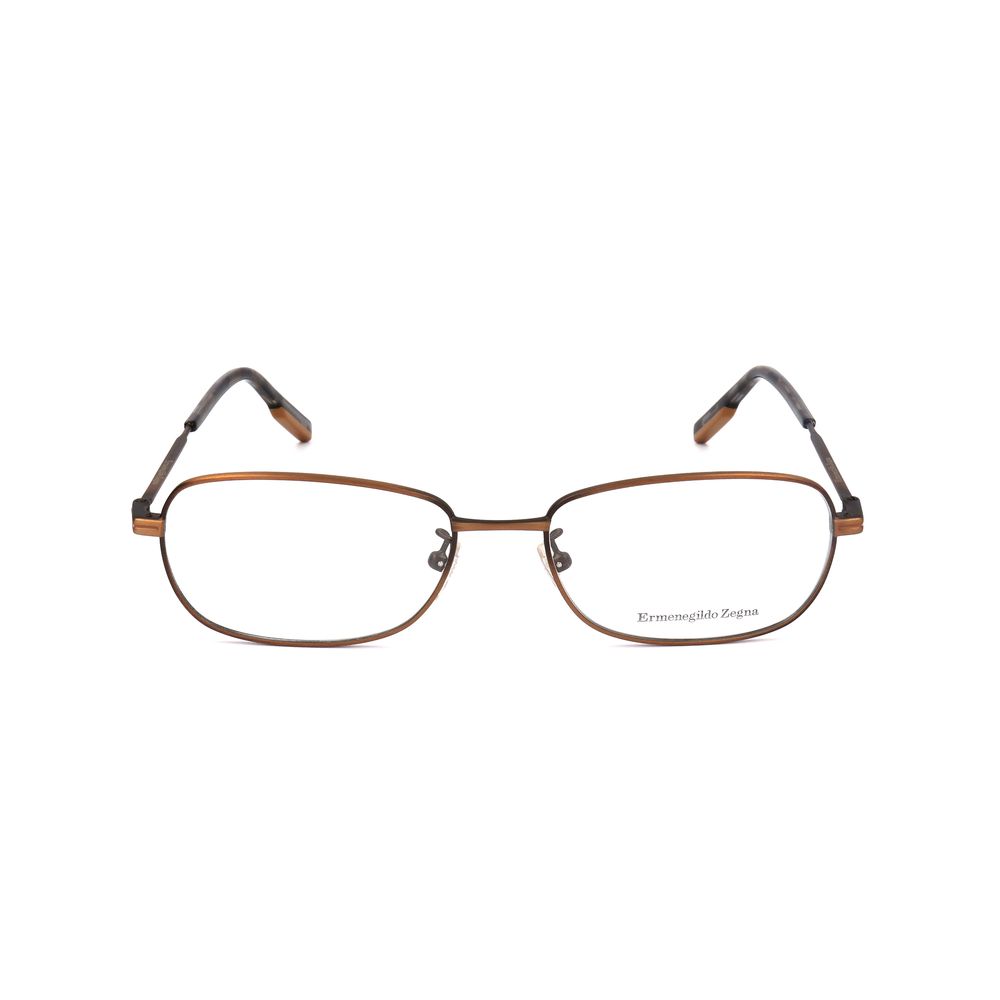 Ermenegildo Zegna Brown Metal Glasses Frames