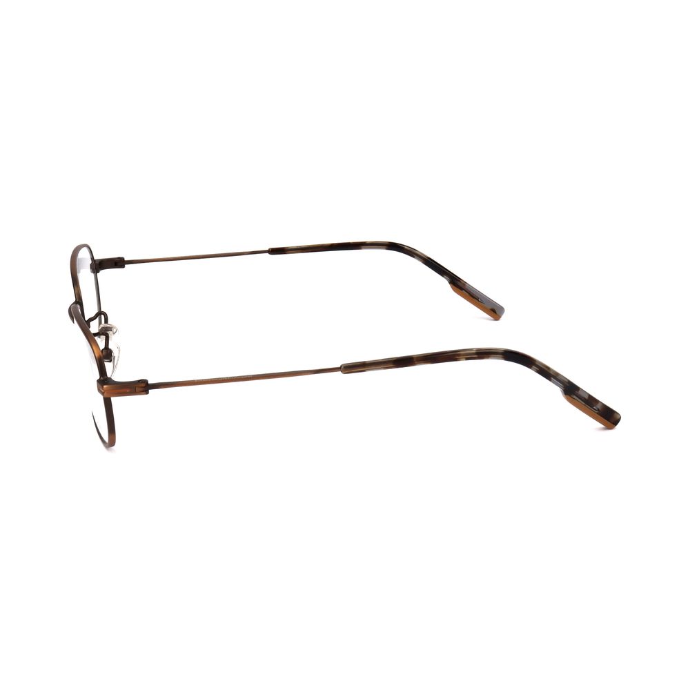 Ermenegildo Zegna Brown Metal Glasses Frames