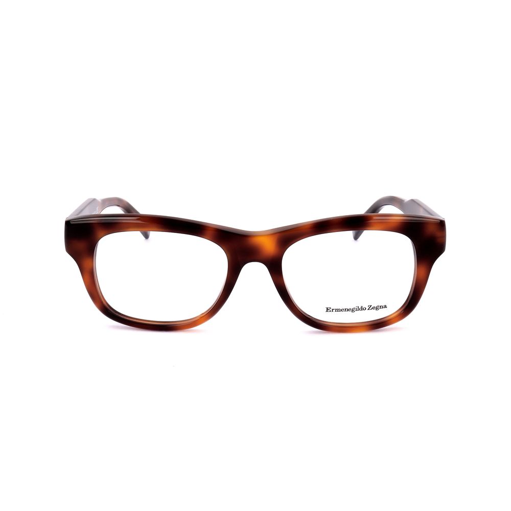 Ermenegildo Zegna Brown Resin Glasses Frames