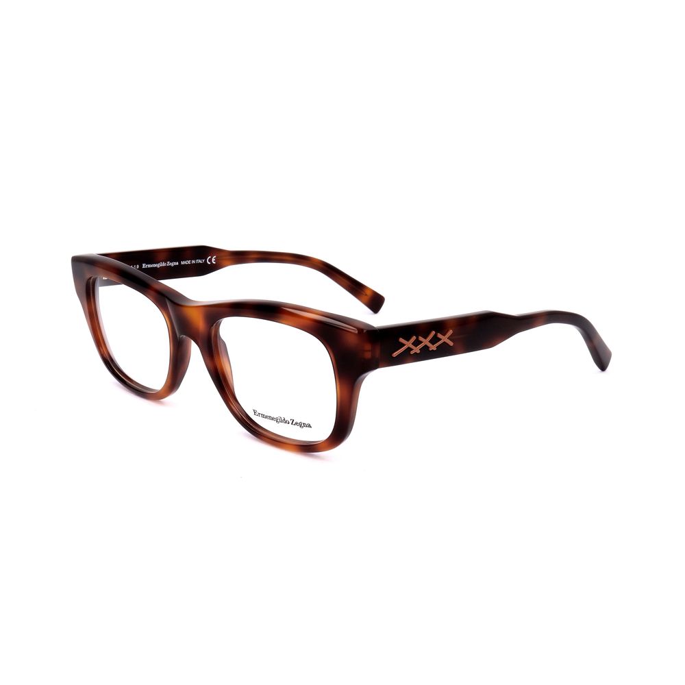 Ermenegildo Zegna Brown Resin Glasses Frames