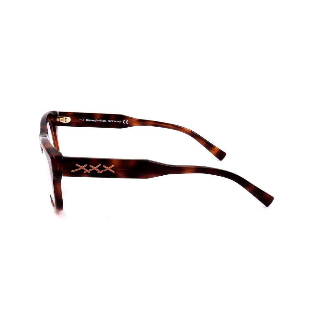 Ermenegildo Zegna Brown Resin Glasses Frames