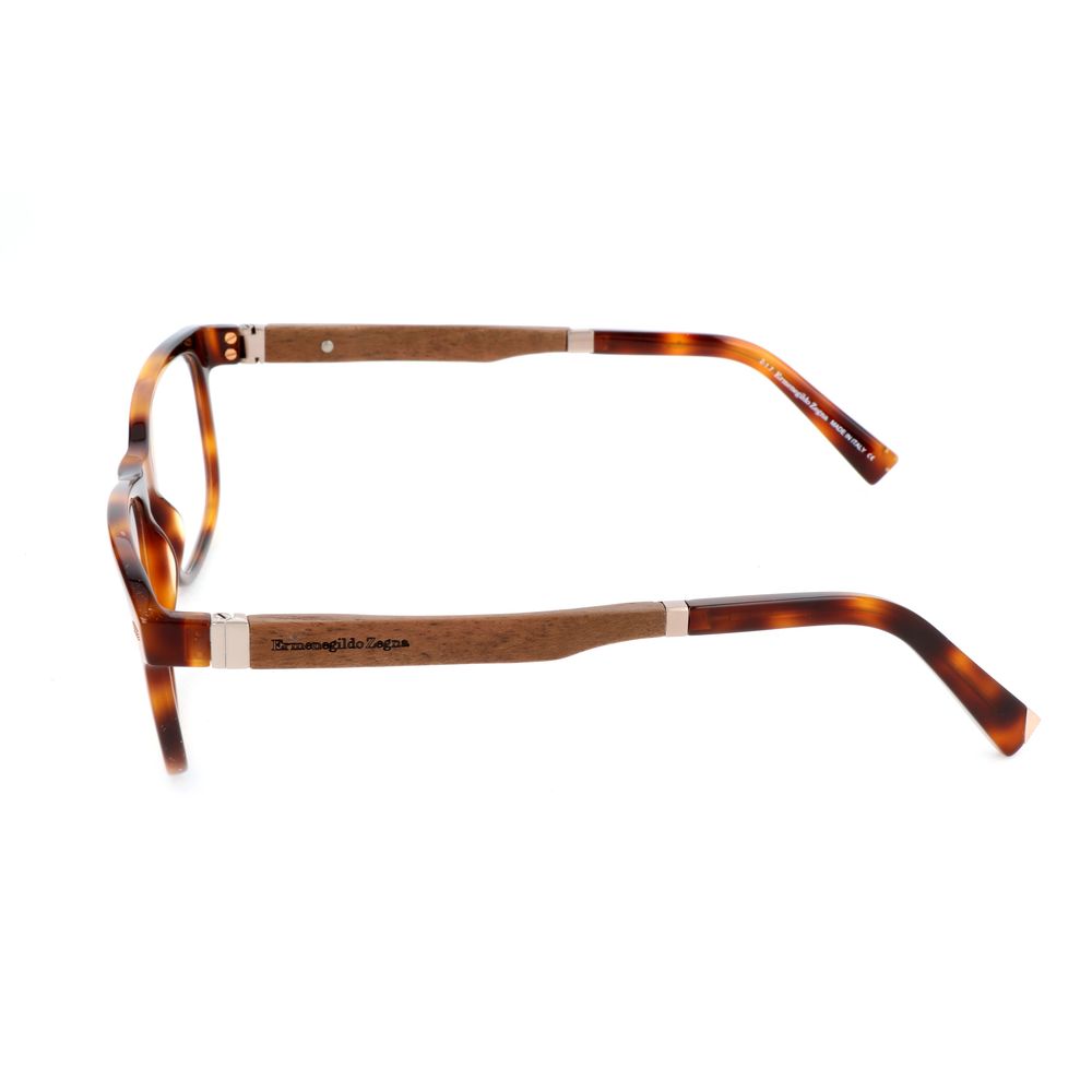 Ermenegildo Zegna Brown Resin Glasses Frames