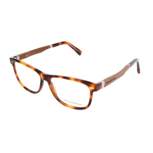 Ermenegildo Zegna Brown Resin Glasses Frames