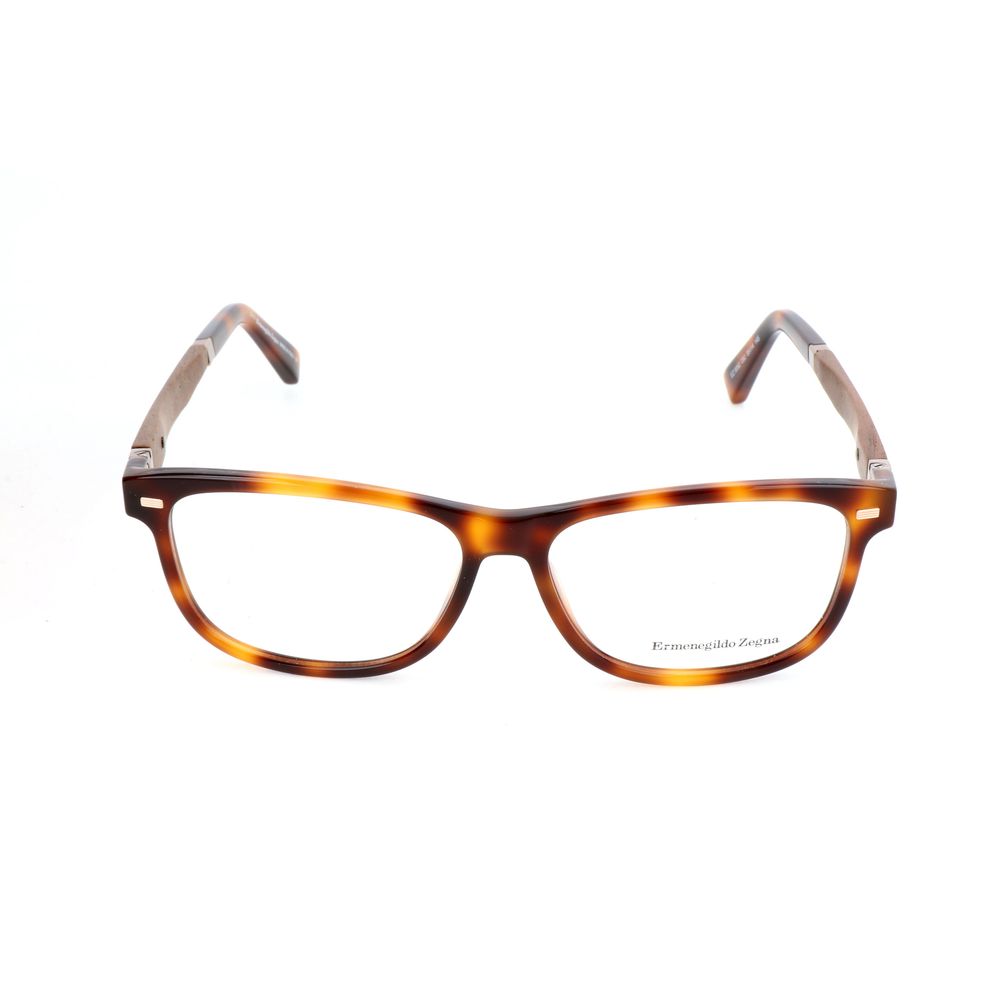 Ermenegildo Zegna Brown Resin Glasses Frames