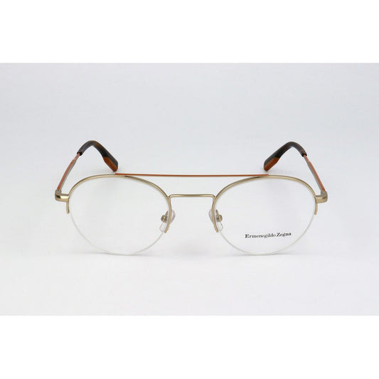 Ermenegildo Zegna Gold Metal Glasses Frames