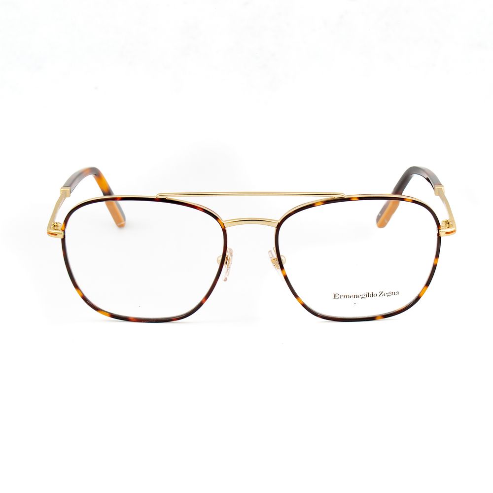 Ermenegildo Zegna Gold Metal Glasses Frames
