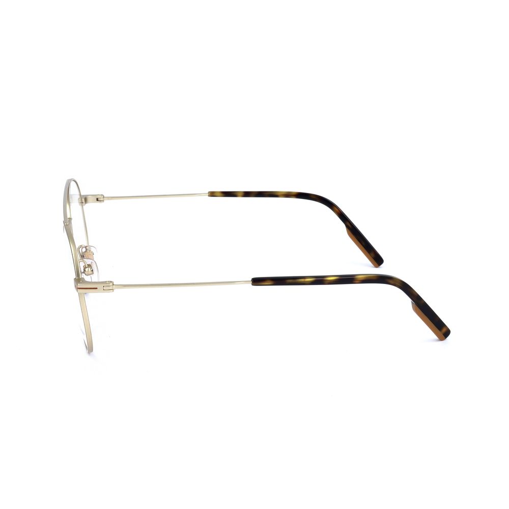 Ermenegildo Zegna Gold Metal Glasses Frames