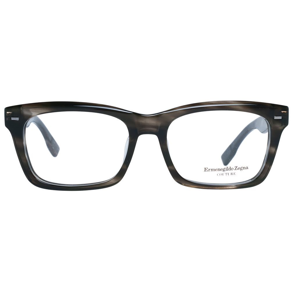 Ermenegildo Zegna Gray Acetate, Wood & Horn Glasses Frames