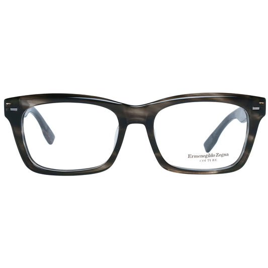 Ermenegildo Zegna Gray Acetate, Wood & Horn Glasses Frames
