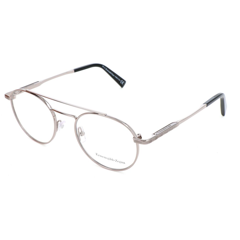 Ermenegildo Zegna Gray Metal Glasses Frames