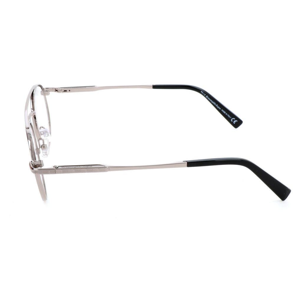 Ermenegildo Zegna Gray Metal Glasses Frames