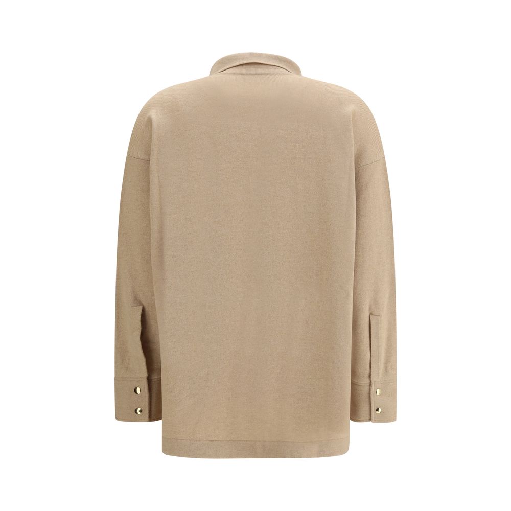 Fabiana Filippi Beige Fleece Wool Shirt