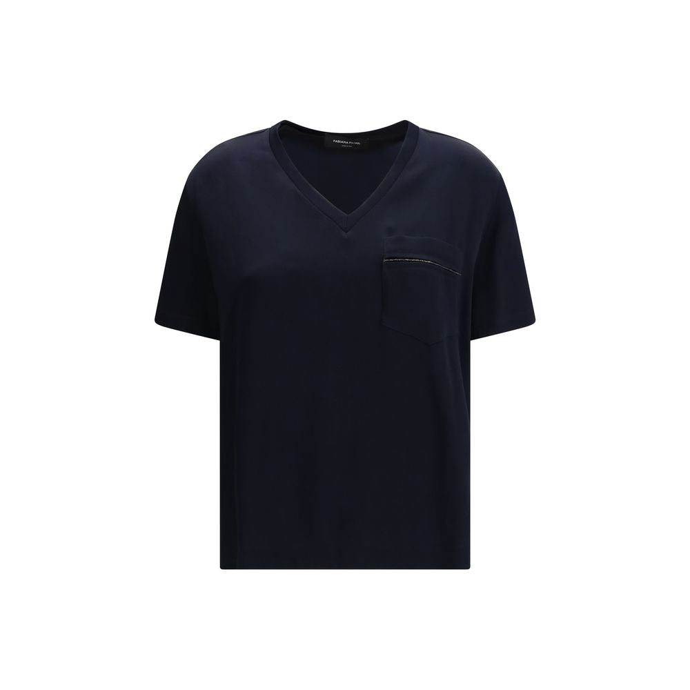 Fabiana Filippi Blue Viscose T-Shirt