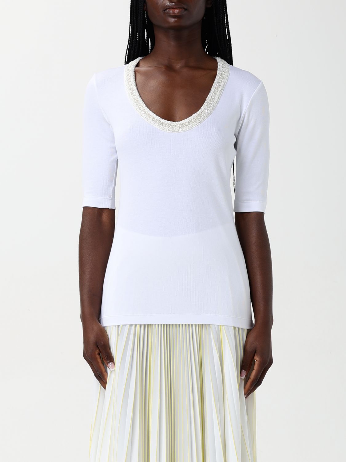 Fabiana Filippi White Cotton T-Shirt
