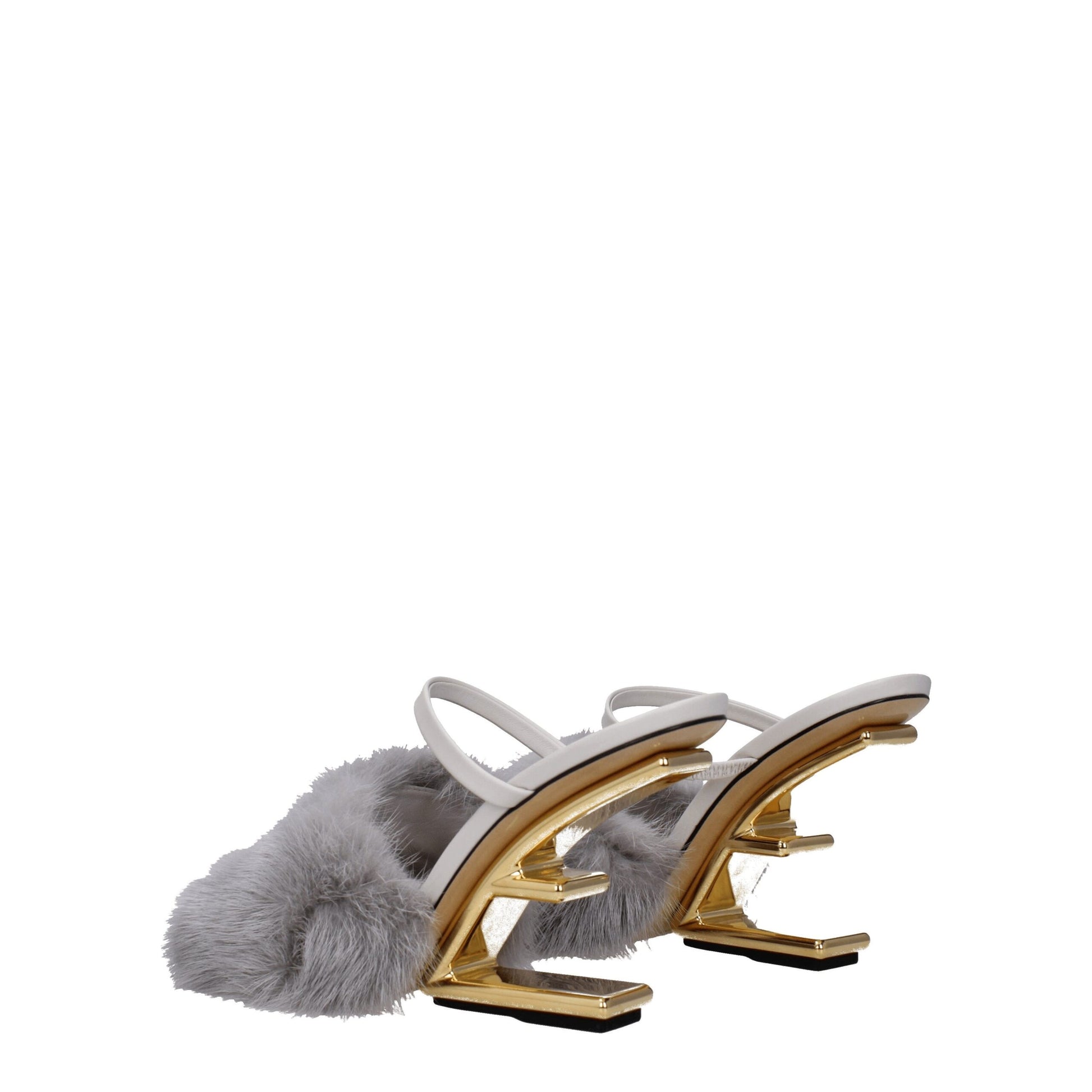 Fendi Gray Mink Sandal