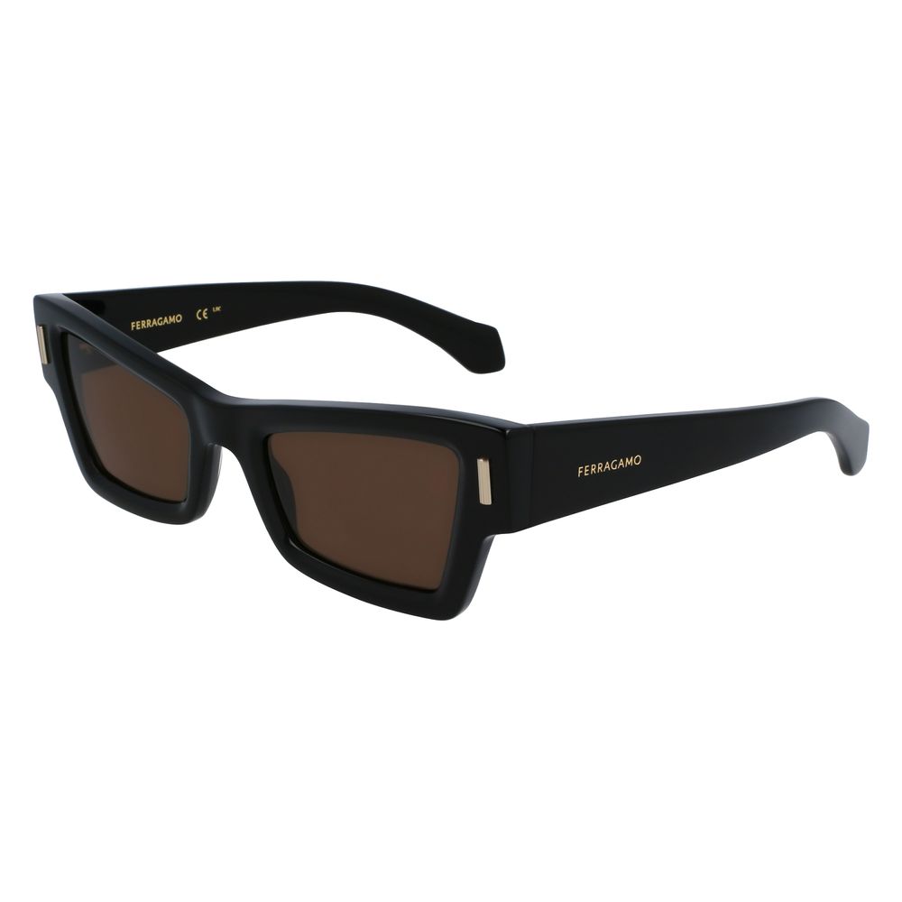 Ferragamo Black Acetate Sunglasses