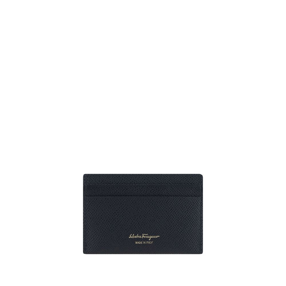 Ferragamo Black Calf Leather Bos Taurus Wallet