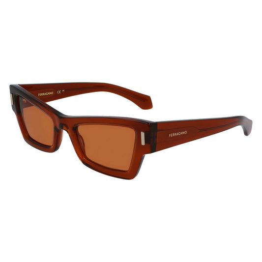 Ferragamo Brown Acetate Sunglasses