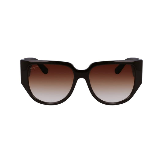 Ferragamo Brown Bio Injected Sunglasses