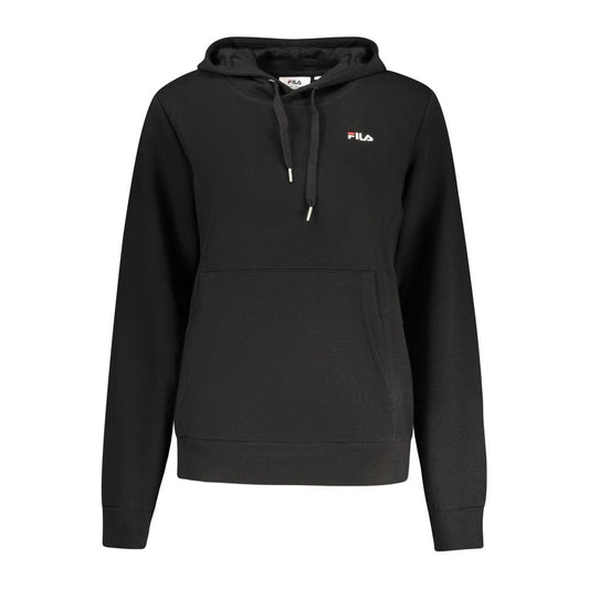 Fila Black Cotton Women Hoodie