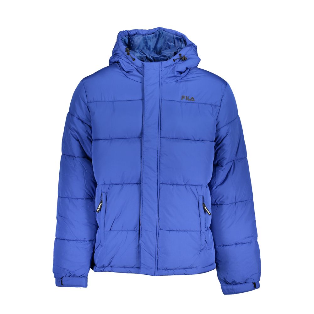 Fila Chic Blue Hooded Jacket with Sleek Print