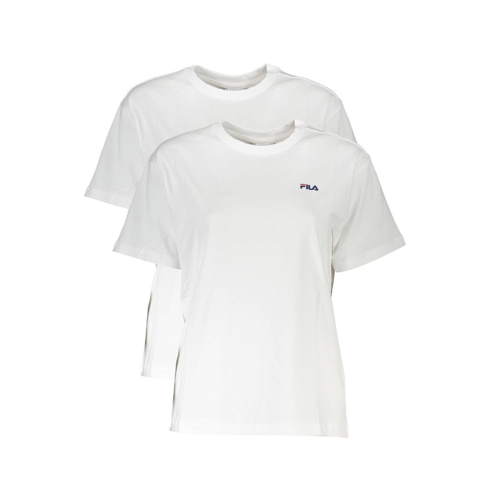 Fila White Cotton Women T-Shirt