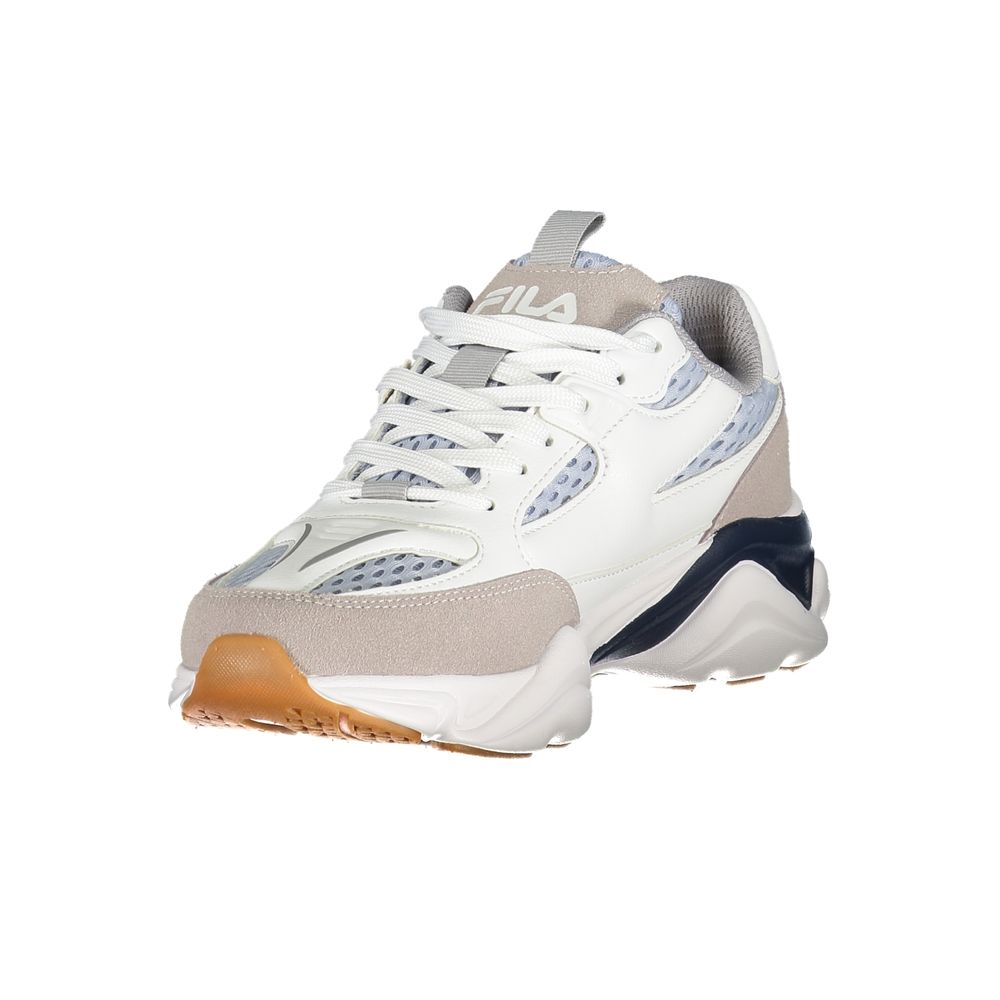 Fila White Polyester Athletic Sneakers
