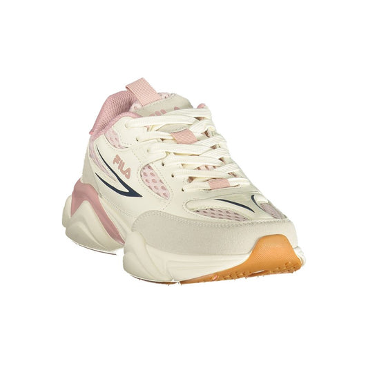 Fila White Polyester Athletic Sneakers
