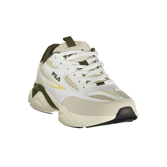 Fila White Polyester Athletic Sneakers