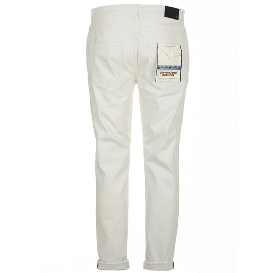 Fred Mello Elegant White Denim Trousers for Men