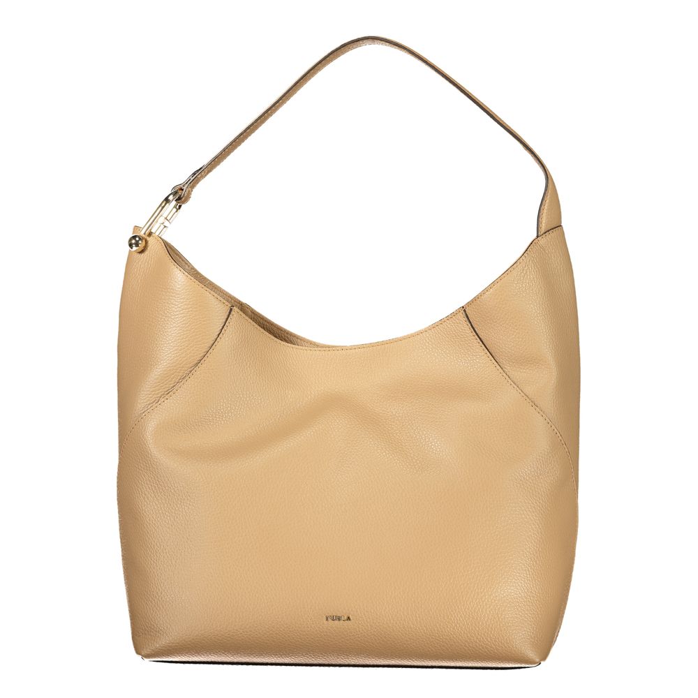 Furla Marrone Leather Women Shoulder Bag