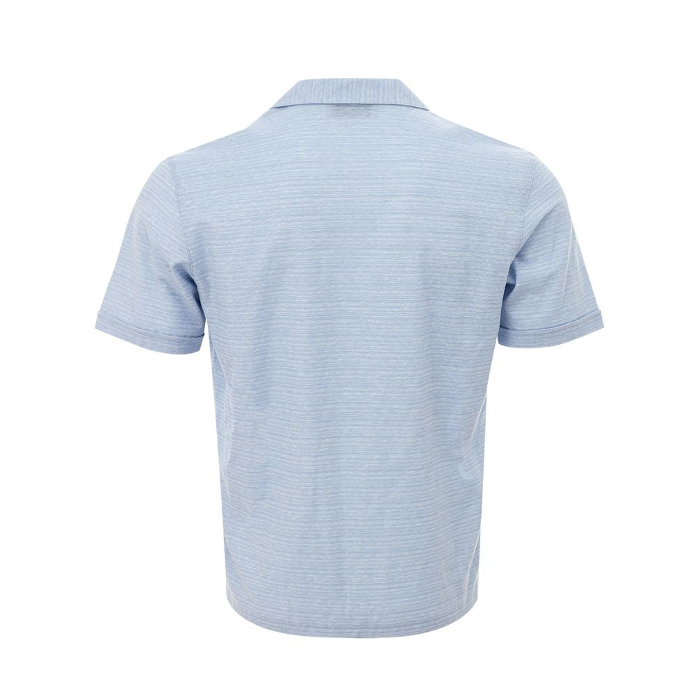 Gran Sasso Blue Linen And Cotton Shirt