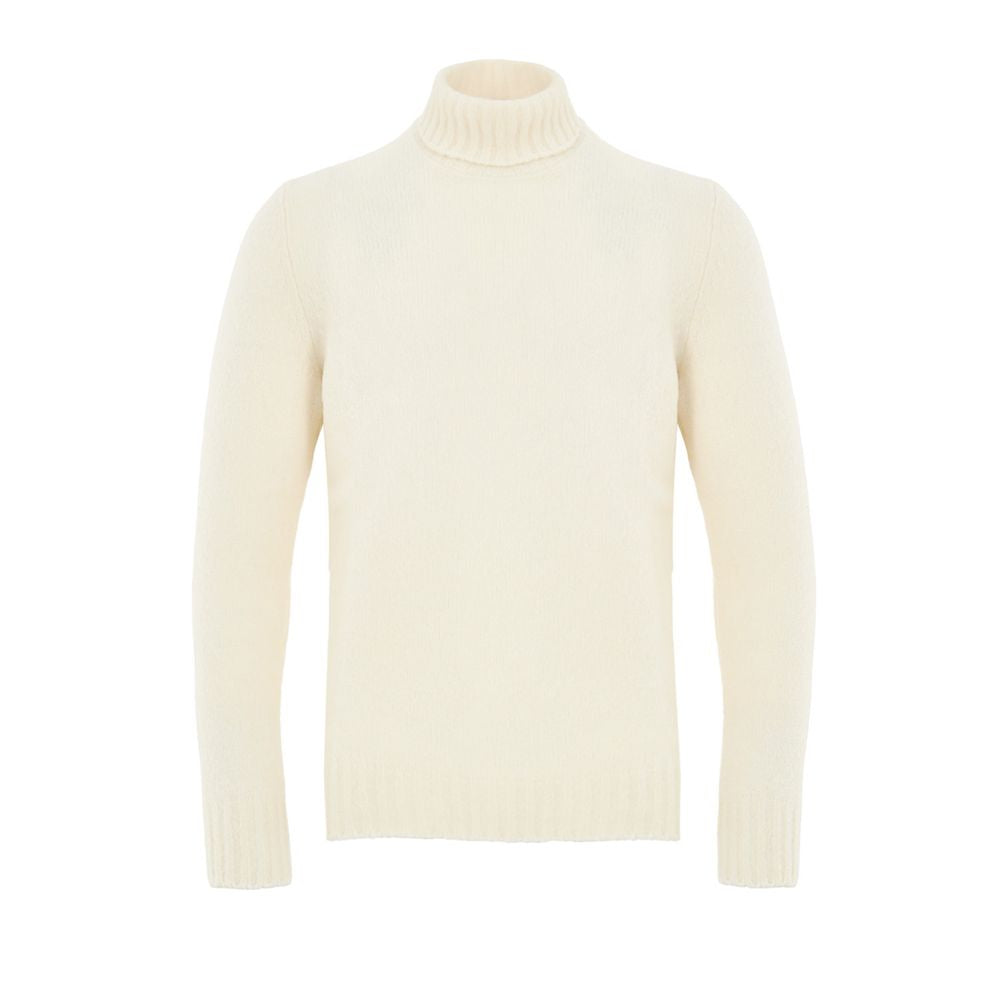 Gran Sasso White Wool Turtleneck