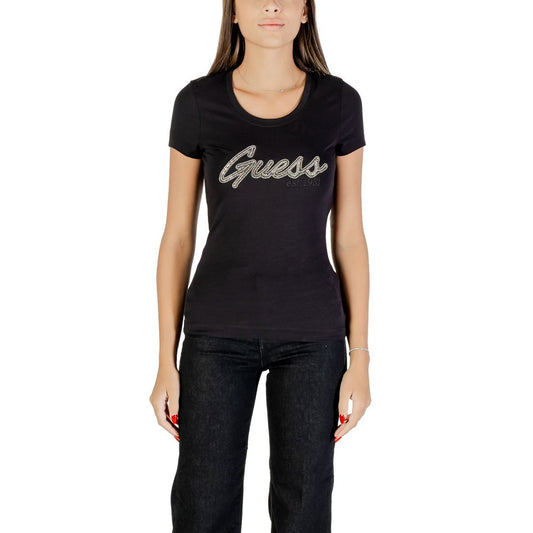 Guess Black Cotton T-Shirt