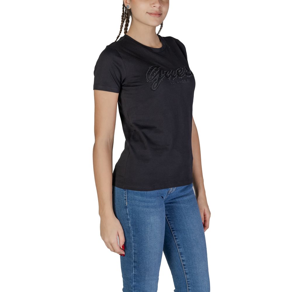 Guess Black Cotton Tops & T-Shirt