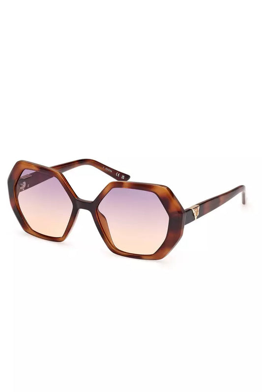 Guess Jeans Brown Injected Plastic Women Sunglasses